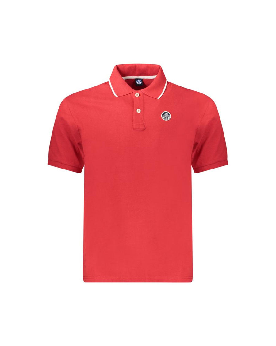 North Sails Men's Red Cotton Polo Shirt - L
