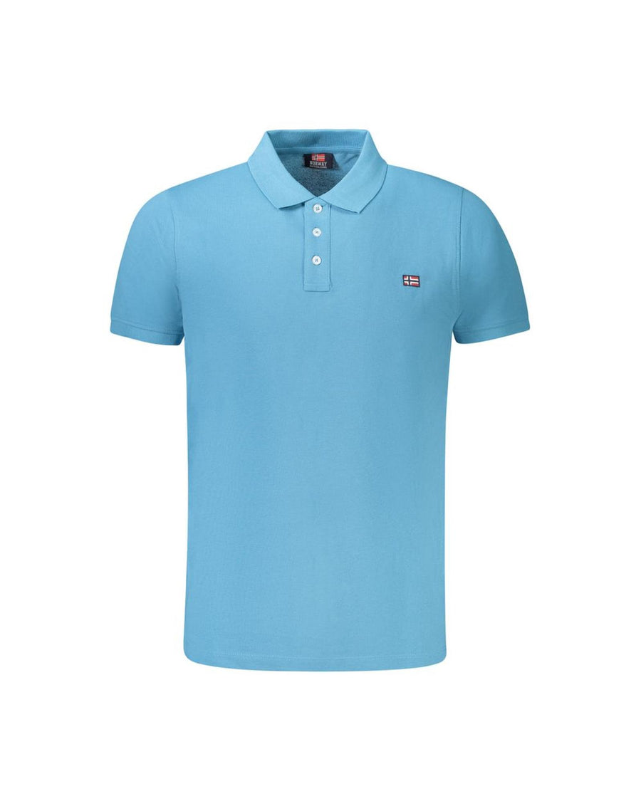 Norway 1963 Men's Light Blue Cotton Polo Shirt - S