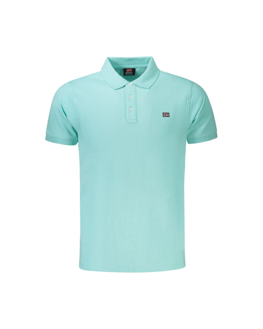 Norway 1963 Men's Light Blue Cotton Polo Shirt - L