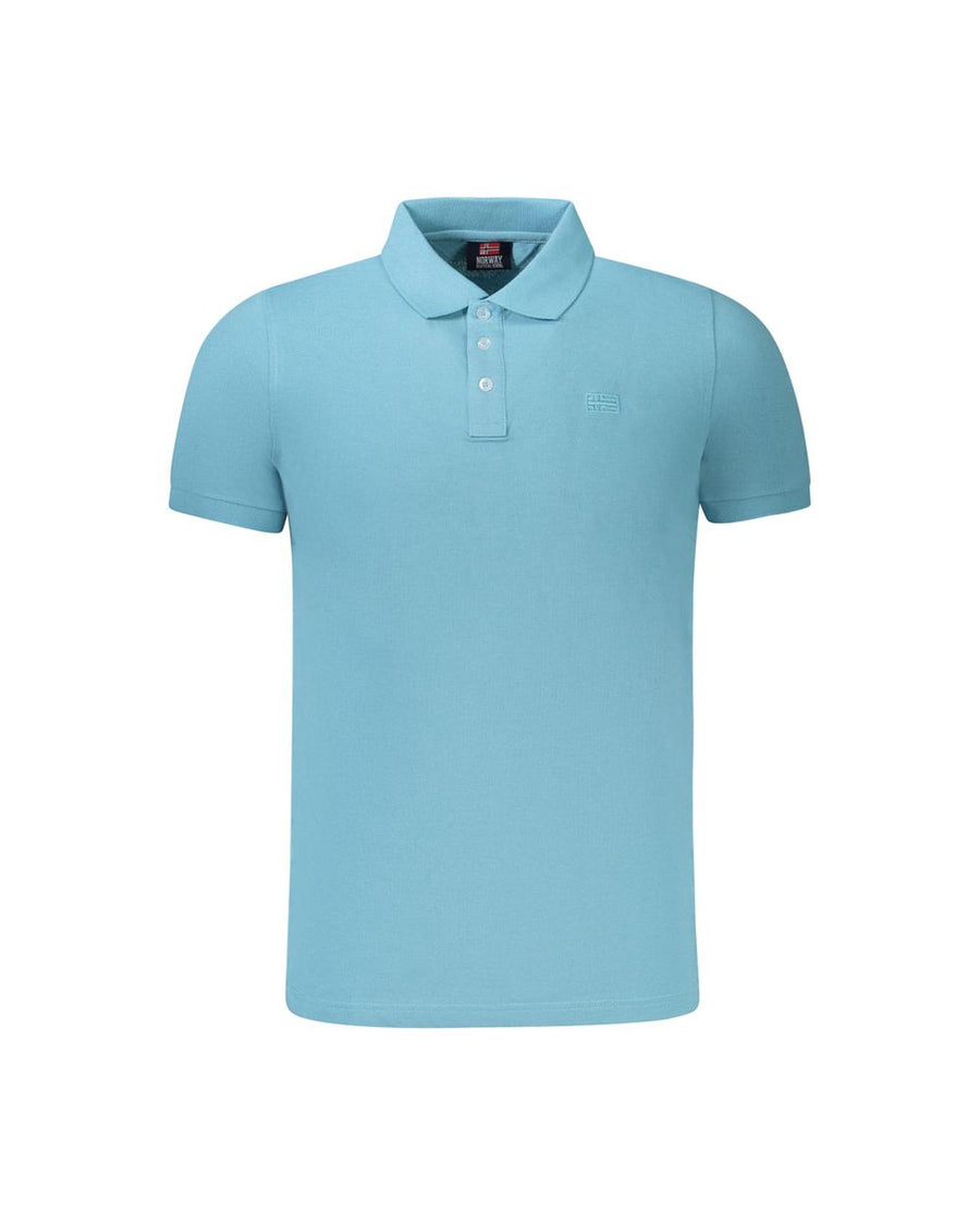 Norway 1963 Men's Light Blue Cotton Polo Shirt - L