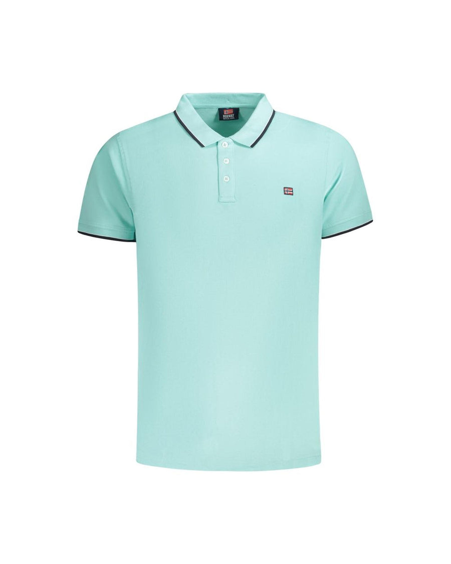 Norway 1963 Men's Light Blue Cotton Polo Shirt - S