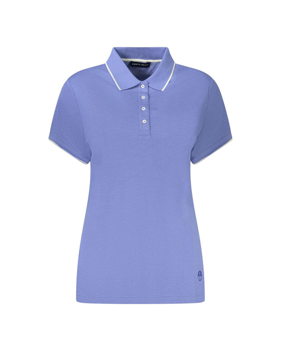 North Sails Women's Blue Cotton  Polo Shirt - L