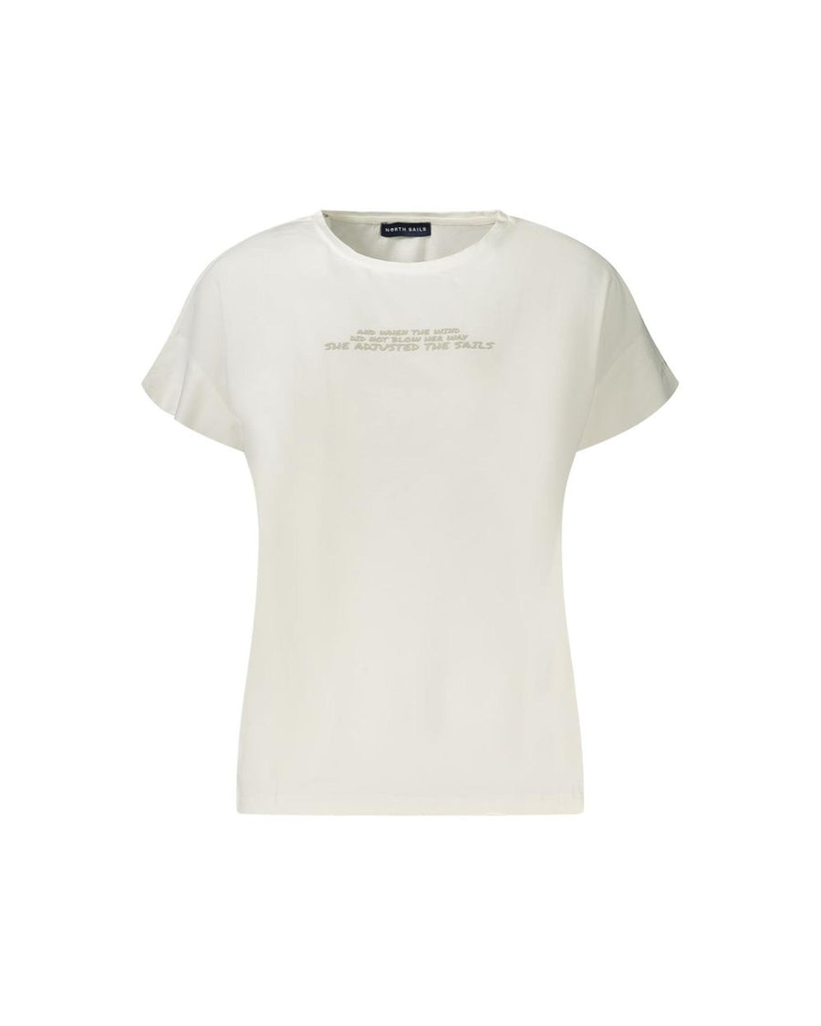 North Sails Women's White Cotton Tops & T-Shirt - S