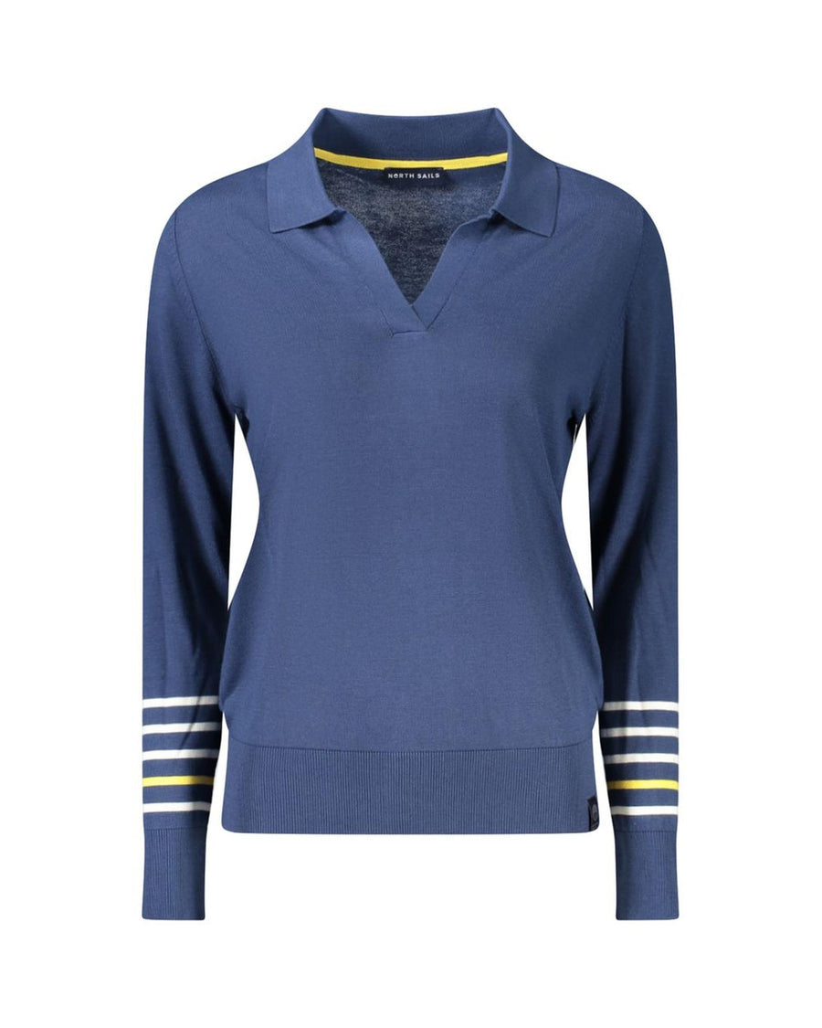 North Sails Women's Blue Cotton  Sweater - L