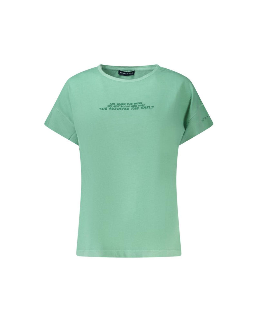 North Sails Women's Green Cotton Tops & T-Shirt - L