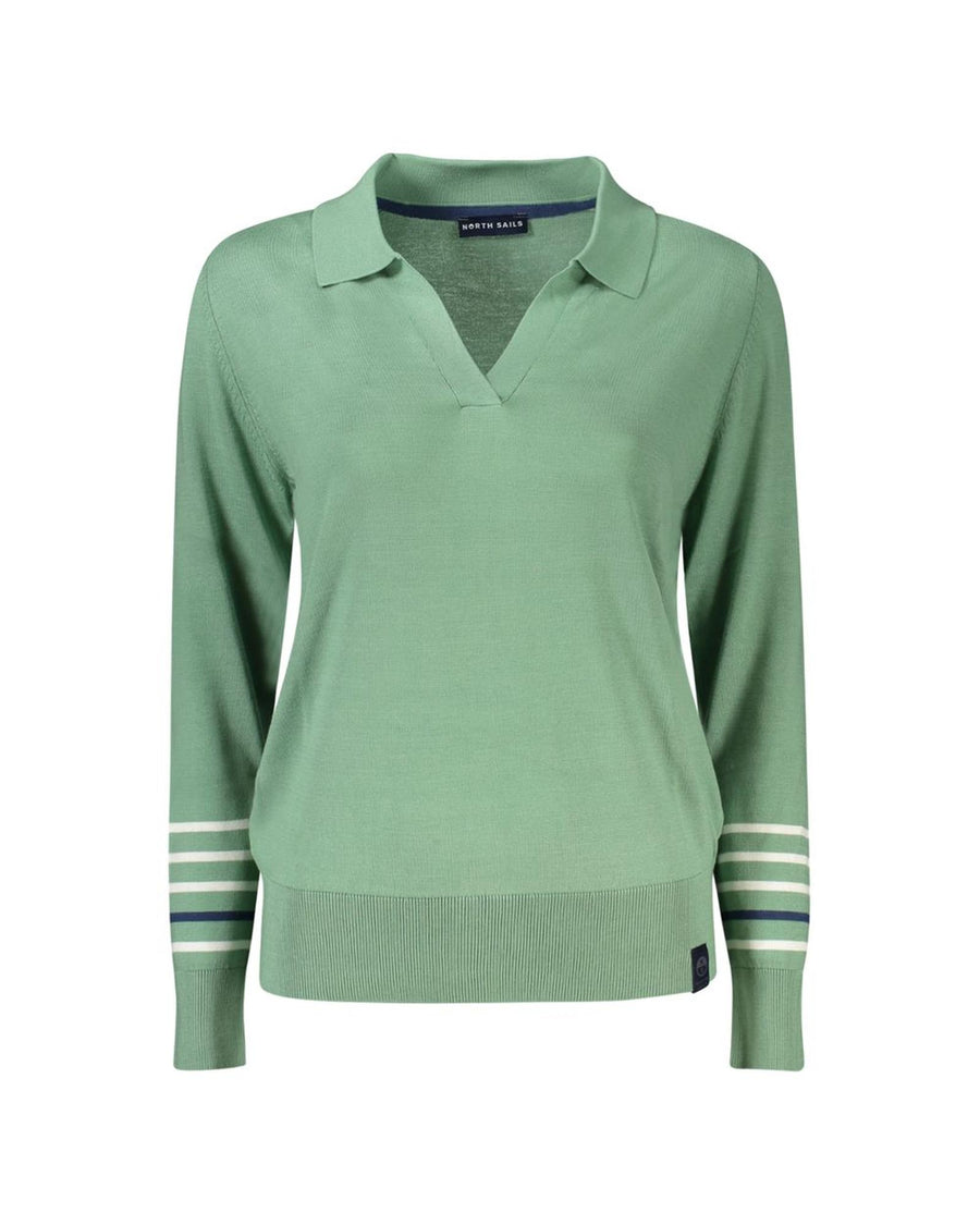 North Sails Women's Green Cotton  Sweater - L