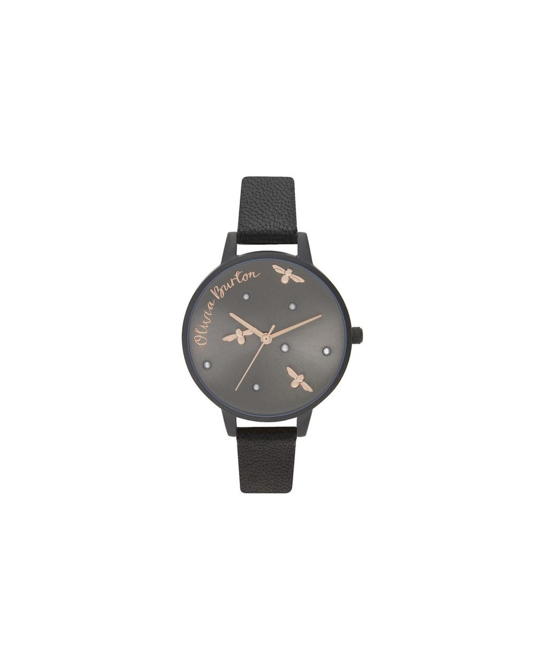 Olivia Burton Women's Black Leather Watch - One Size