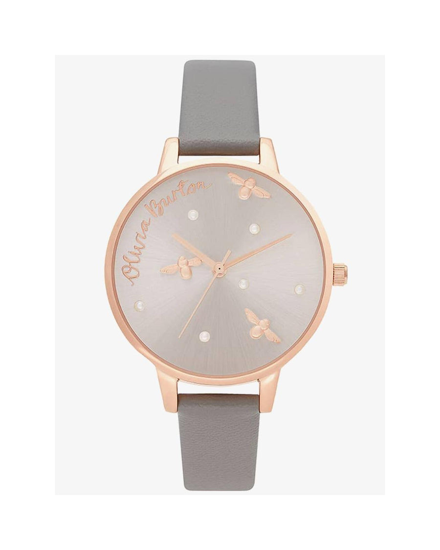 Olivia Burton Women's Gray Synthetic Leather Watch - One Size