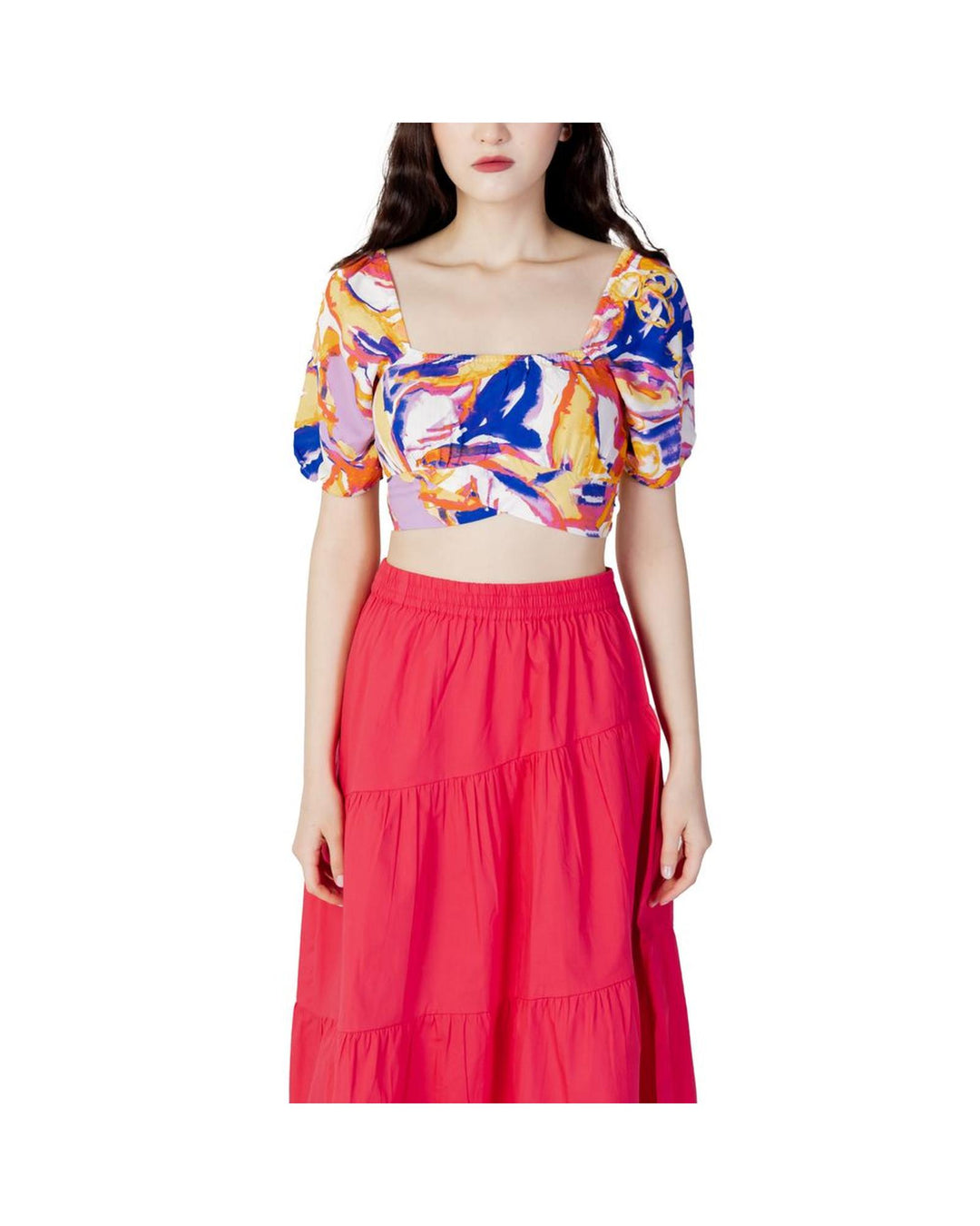 Only Women's Yellow Viscose Tops & T-Shirt - 42 IT