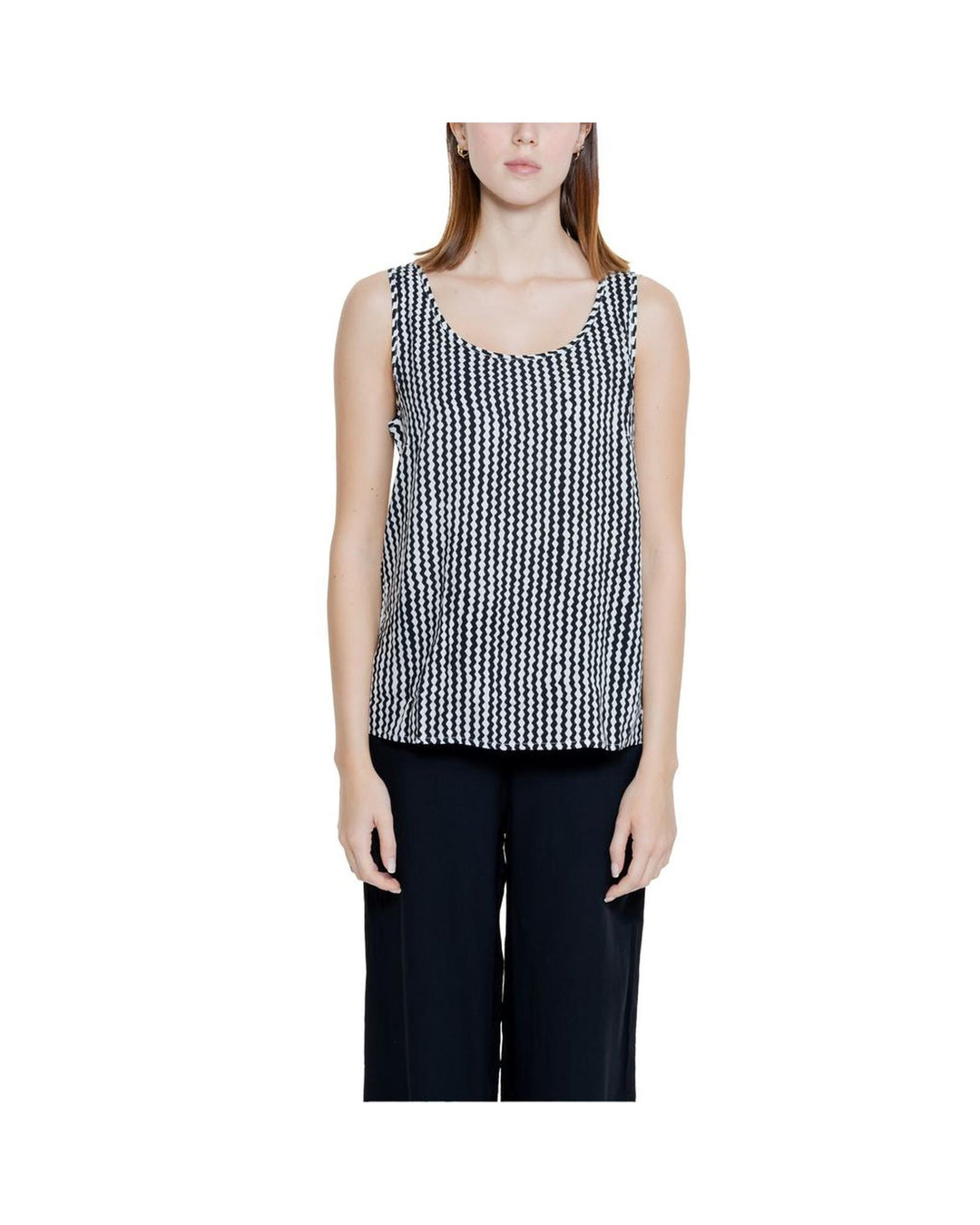 Only Women's Black Viscose Tops & T-Shirt - 36 IT