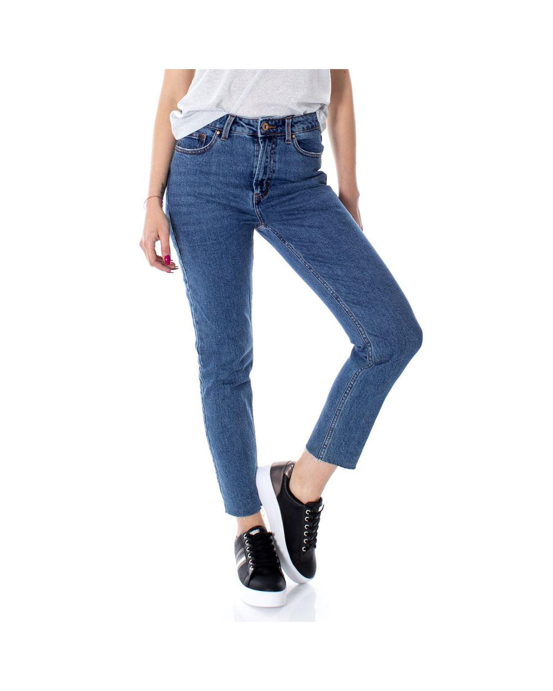 Only Women's Blue Cotton Jeans & Pant - W25/L30