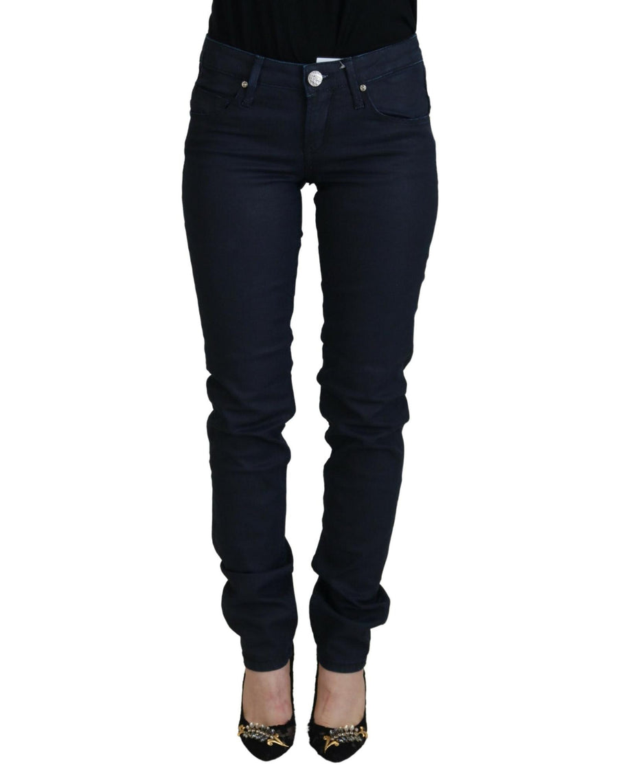 Acht Women's Blue Cotton Low Waist Slim Fit  Casual Denim Jeans - W26 US