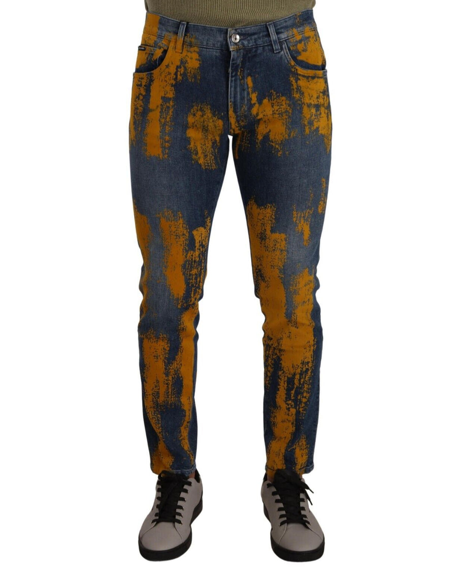 Genuine Dolce & Gabbana Skinny Denim Jeans with Zipper and Button Closure 44 IT Men