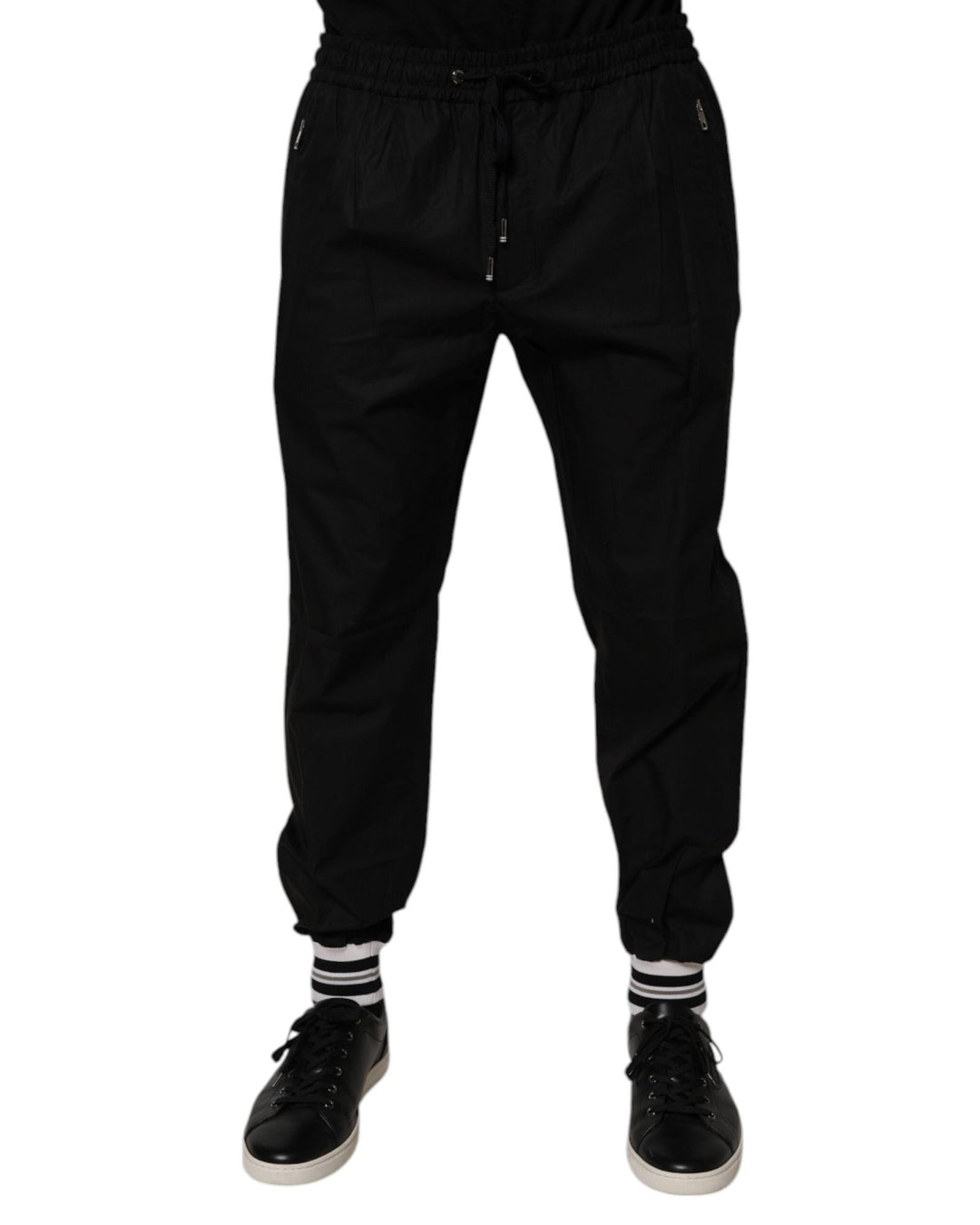 Dolce & Gabbana Men's Black Cotton  Jogger Sweatpants Pants - 52 IT
