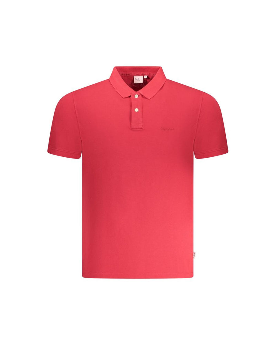 Pepe Jeans Men's Red Cotton  Polo Shirt - M