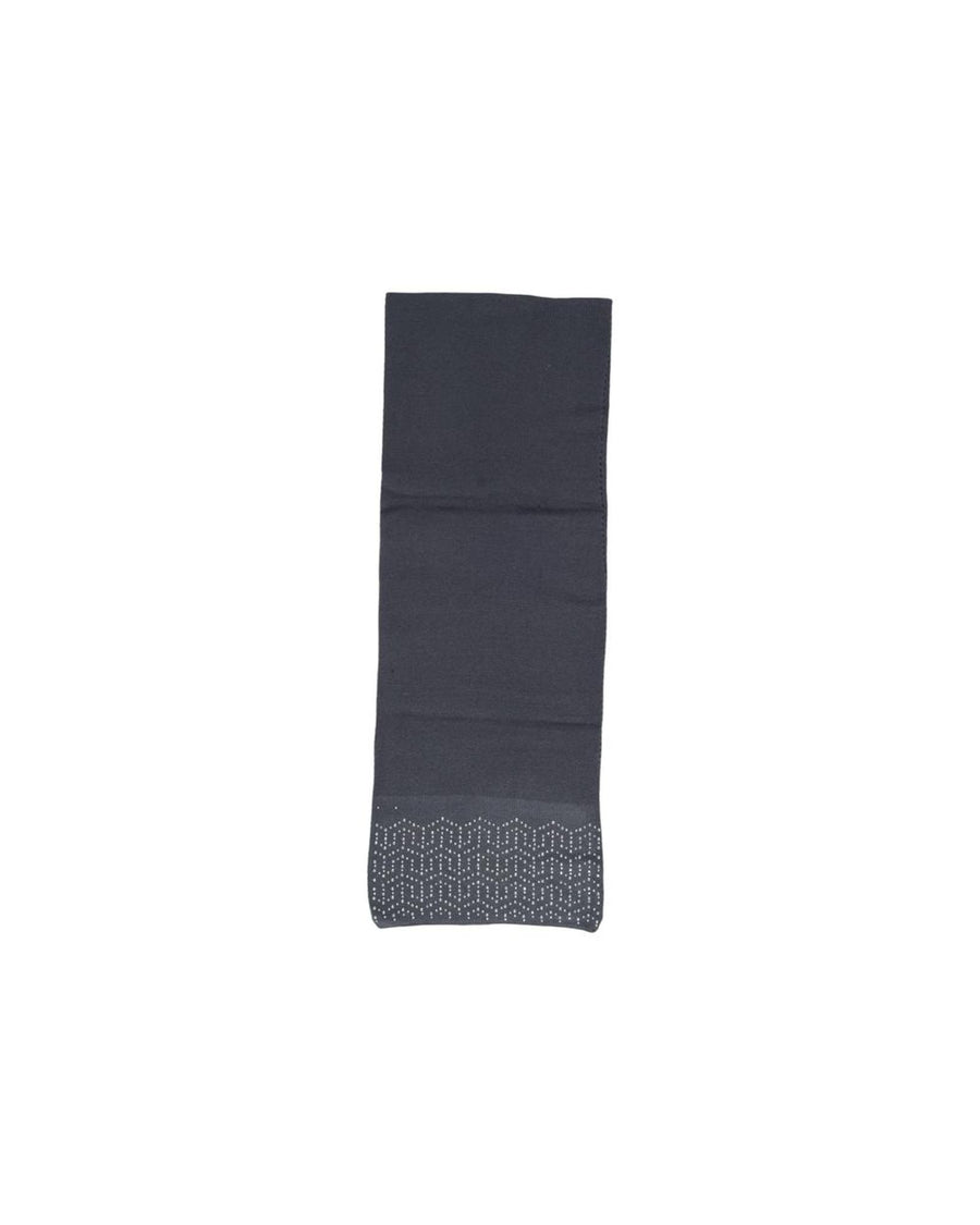 Pieces Women's Gray Polyester Scarf - One Size