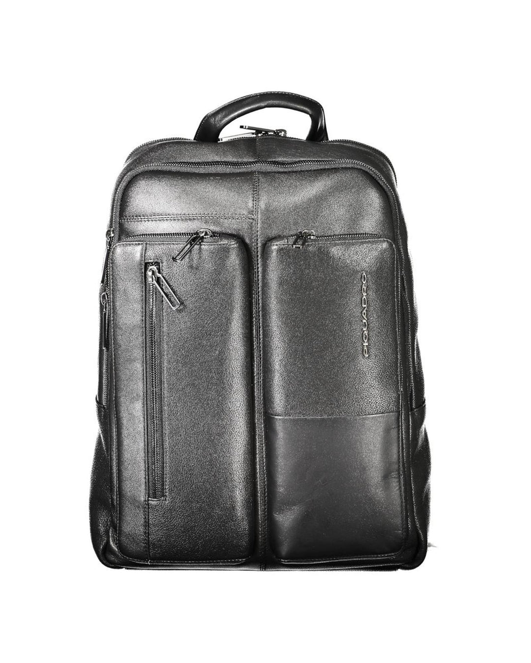 Piquadro Men's Black Leather Backpack - One Size