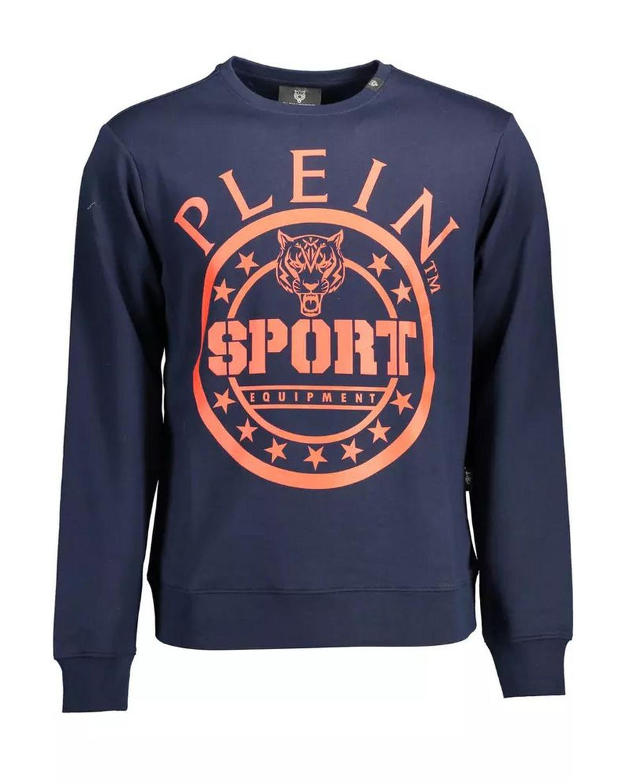 Plein Sport Men's Blue Cotton Sweater - L