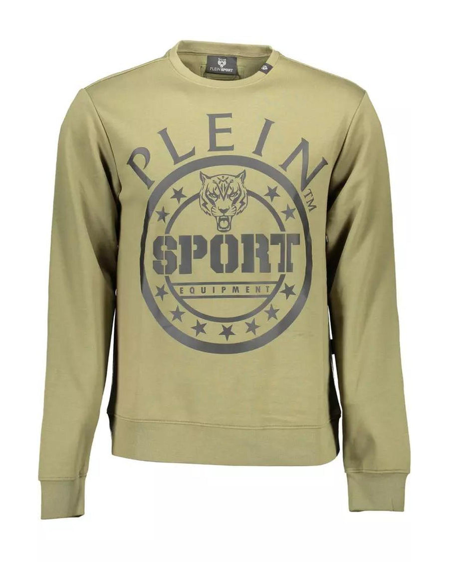 Plein Sport Men's Green Cotton Sweater - M