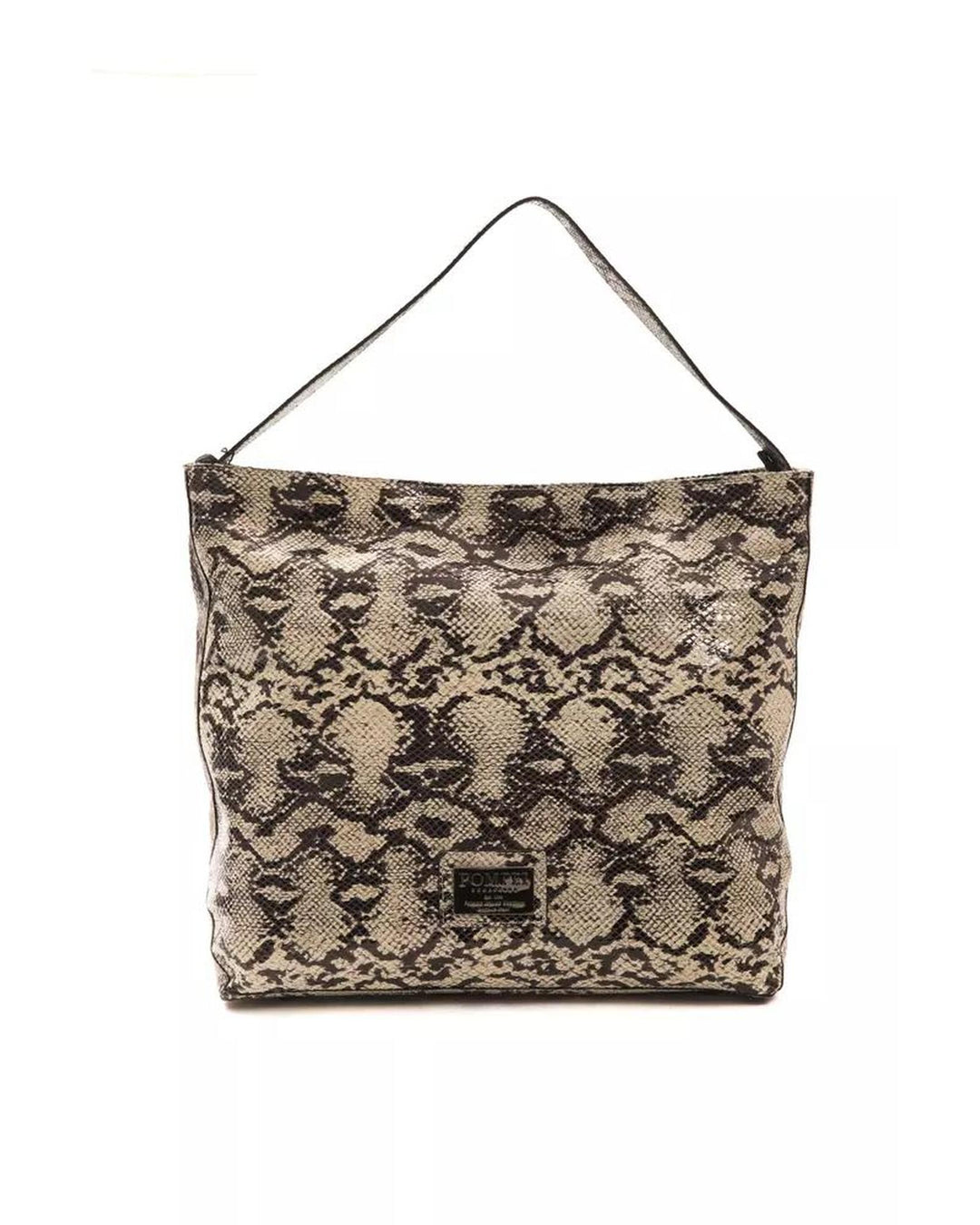 Pompei Donatella Women's Chic Python Print Leather Shoulder Bag - One Size