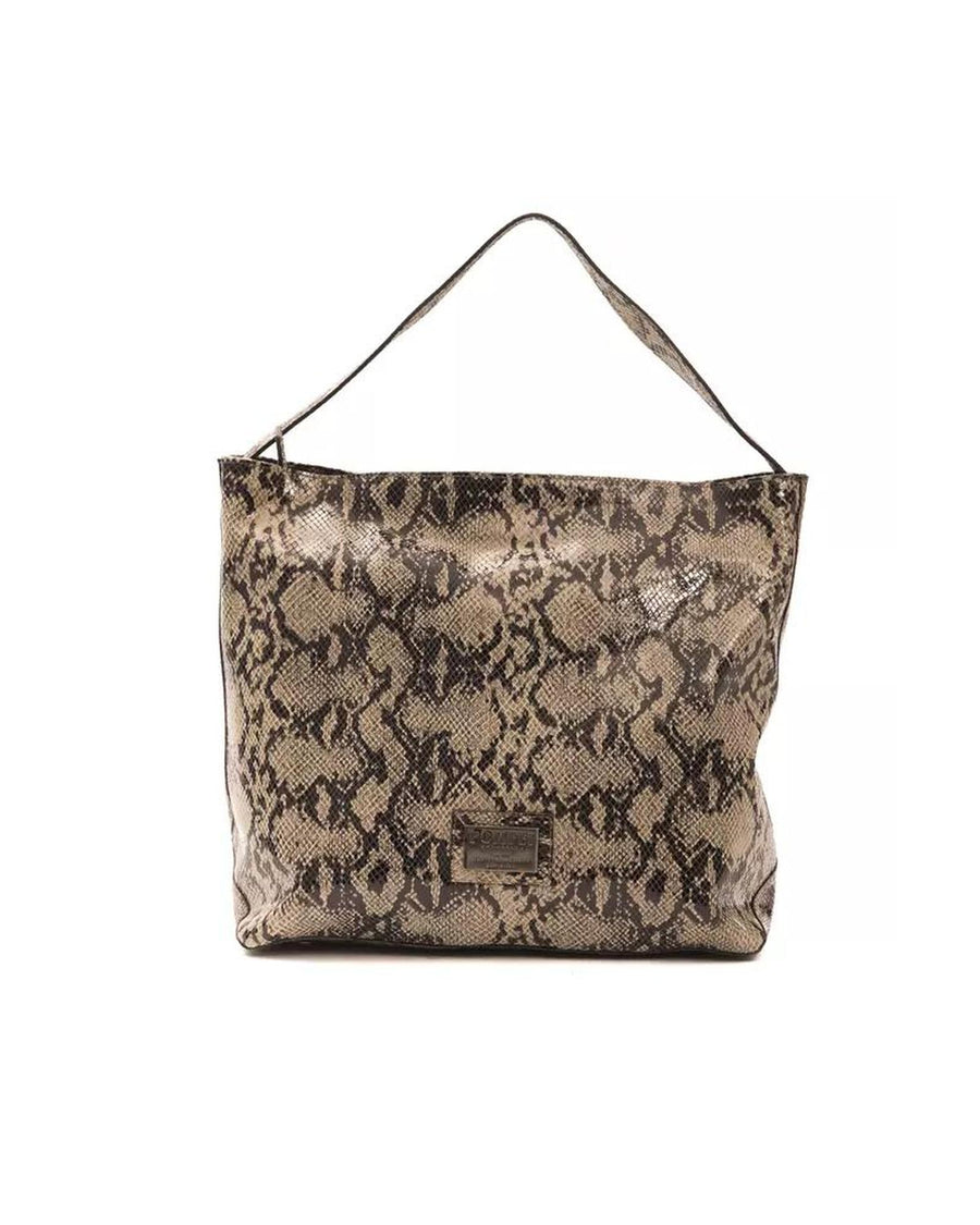 Pompei Donatella Women's Elegant Python Print Leather Shoulder Bag - One Size