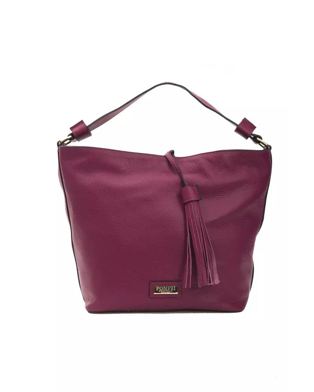 Pompei Donatella Women's Elegant Burgundy Leather Shoulder Bag - One Size
