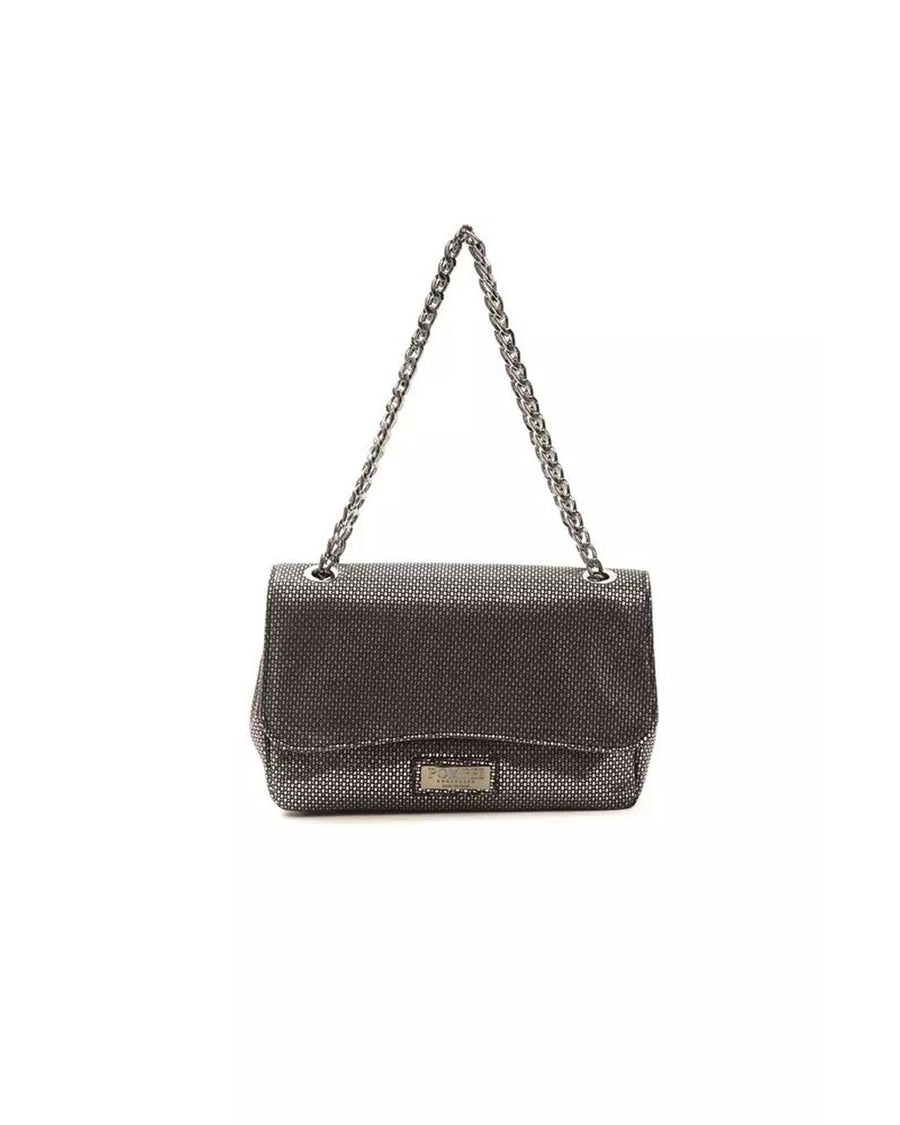 Pompei Donatella Women's Elegant Gray Leather Crossbody Bag - One Size