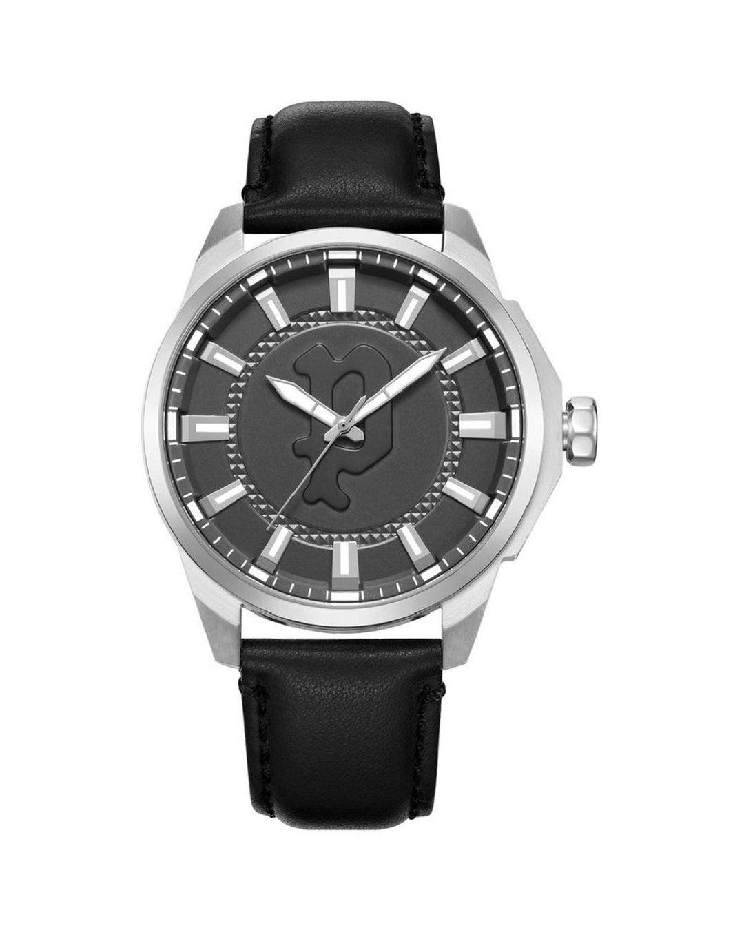 Police Men's Black Leather Watch - One Size