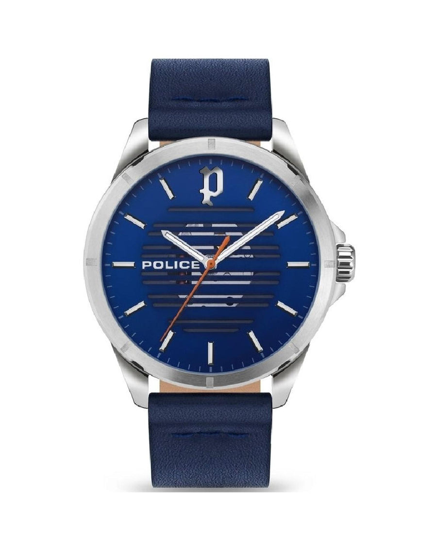 Police Men's Blue Leather Watch - One Size