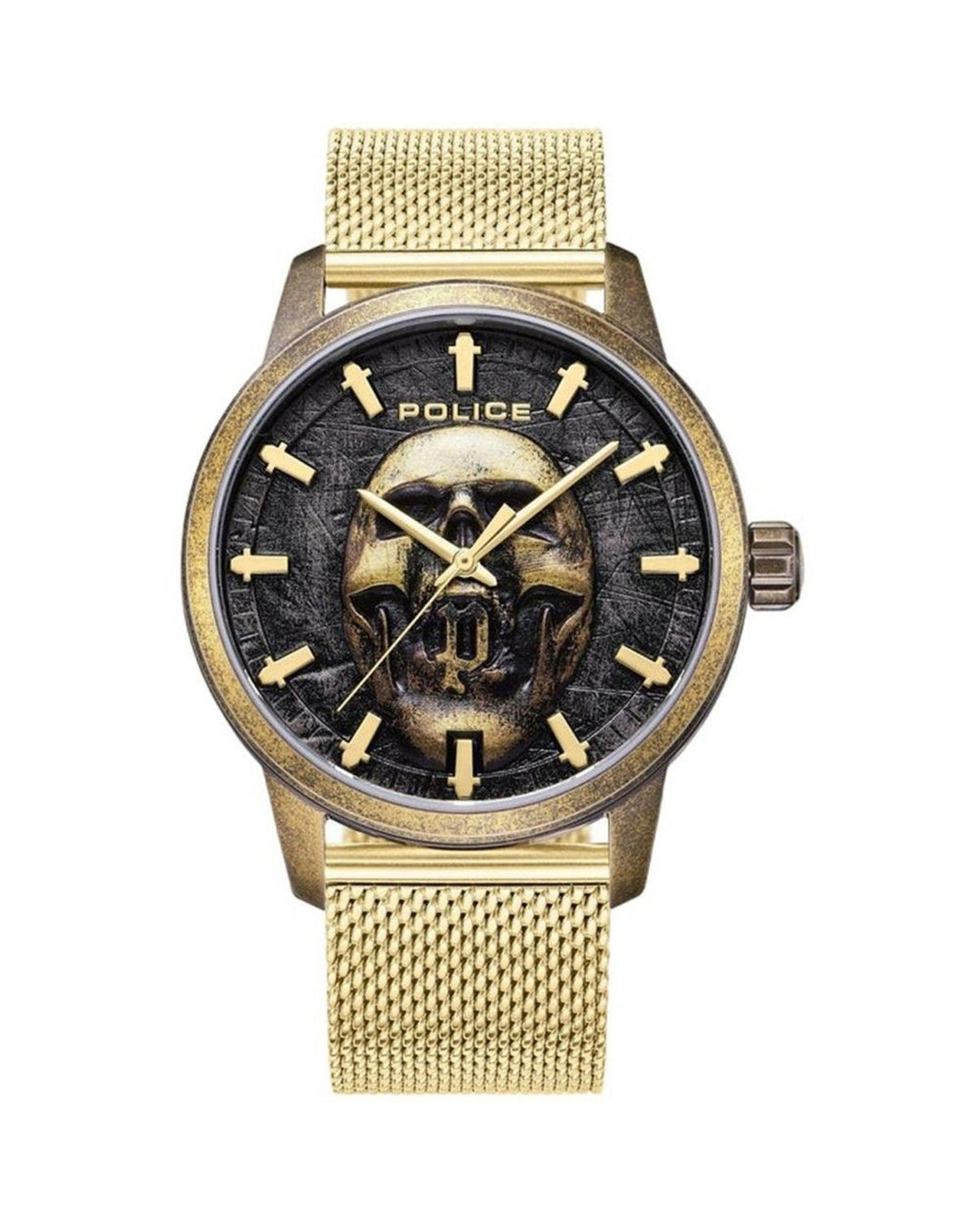 Police Men's Gold Stainless Steel Stainless Steel Watch - One Size