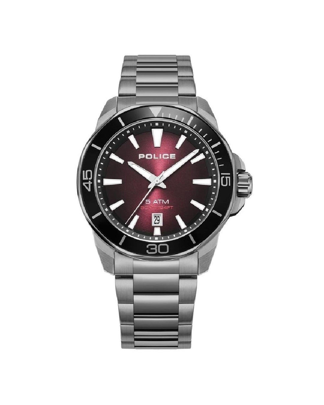 Police Men's Gray Stainless Steel Stainless Steel Watch - One Size