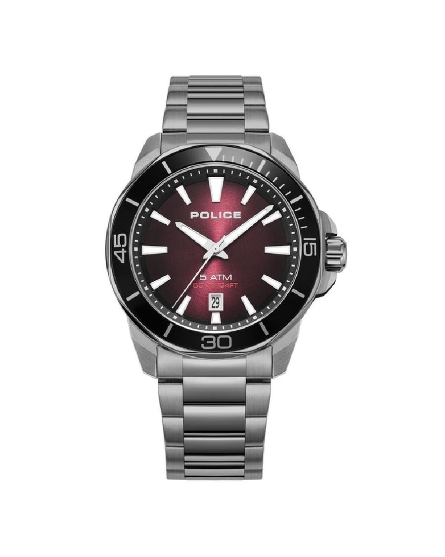 Police Men's Gray Stainless Steel Stainless Steel Watch - One Size