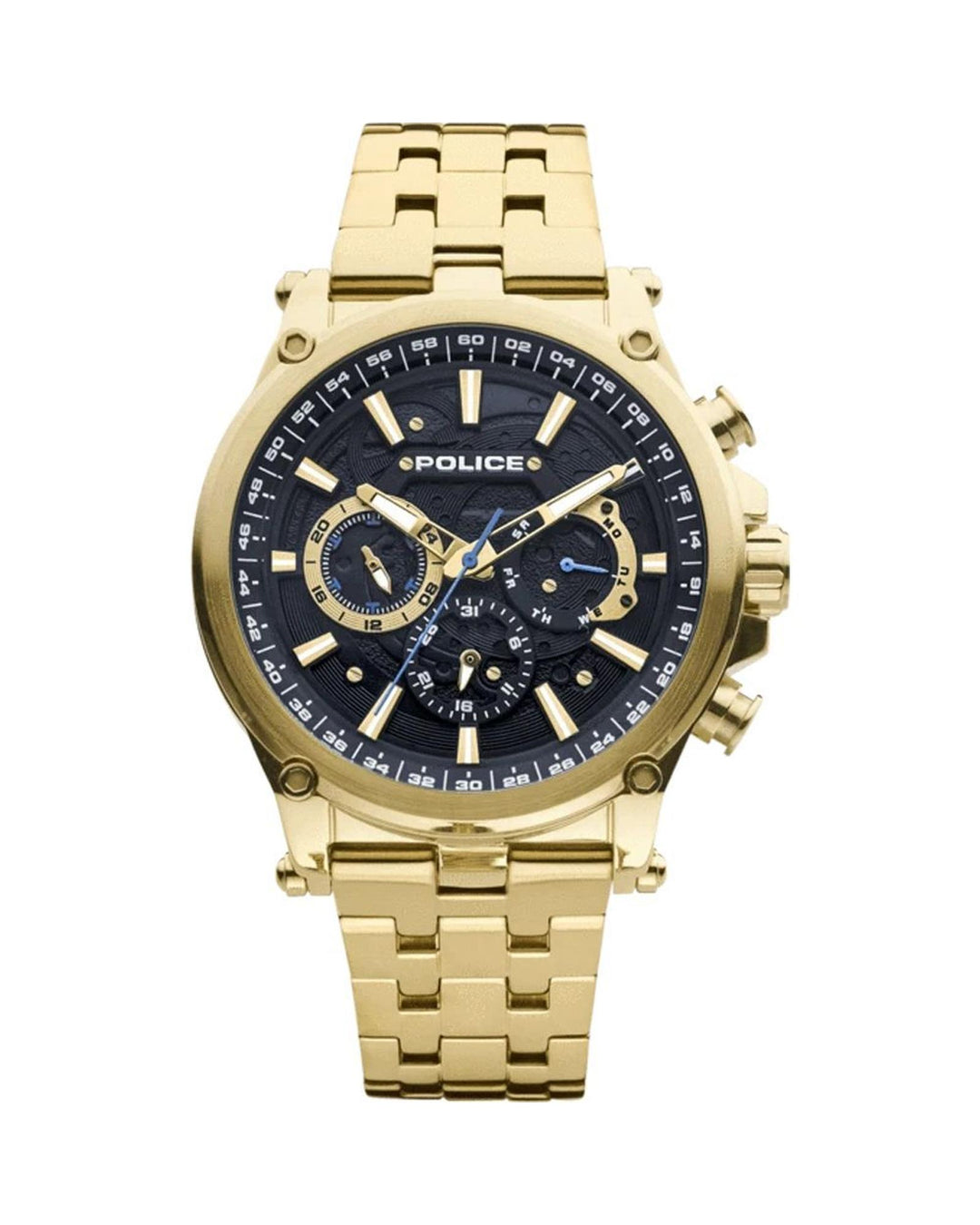 Police Men's Gold Stainless Steel Stainless Steel Watch - One Size