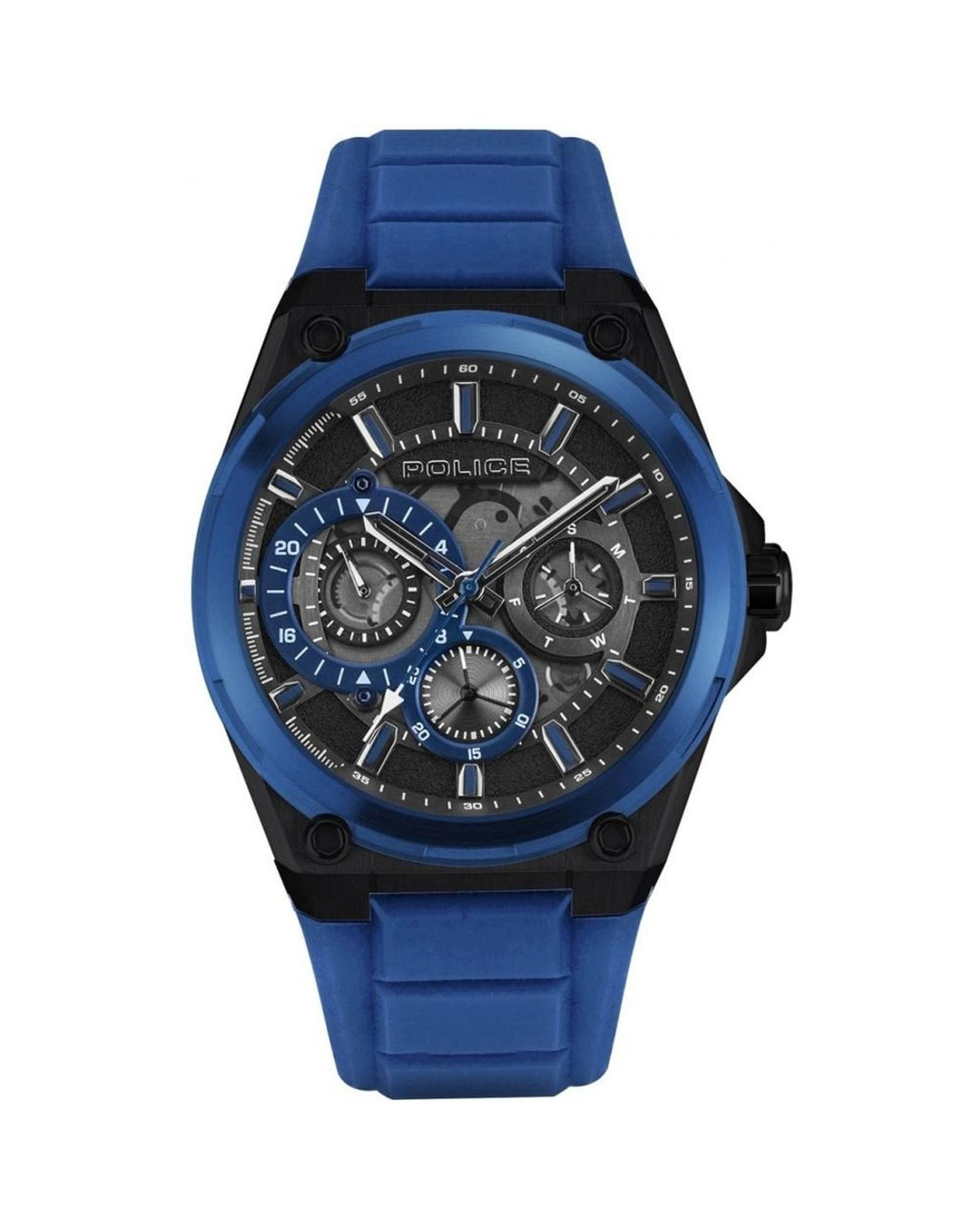 Police Men's Blue Silicone Watch - One Size