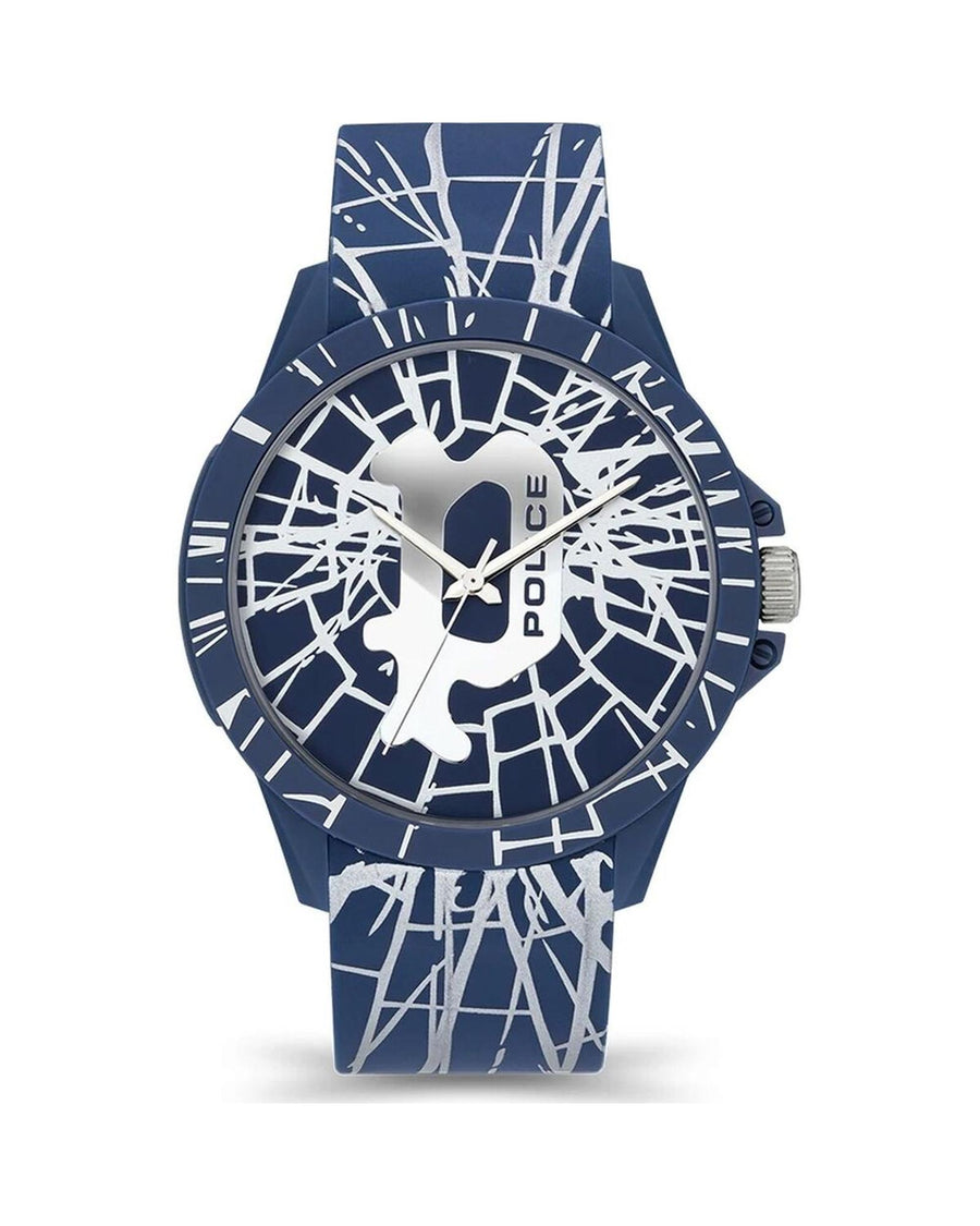 Police Men's Blue Silicone Watch - One Size