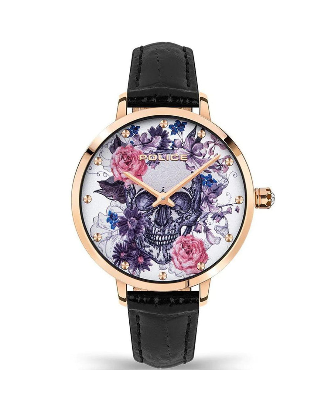 Police Women's Black Leather Watch - One Size