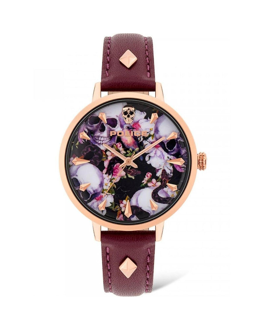 Police Women's Red Leather Watch - One Size
