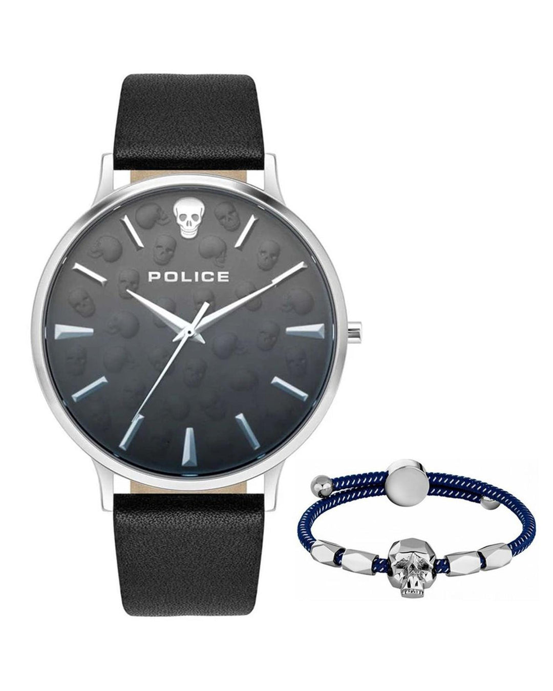 Police Men's Black Leather Watch - One Size