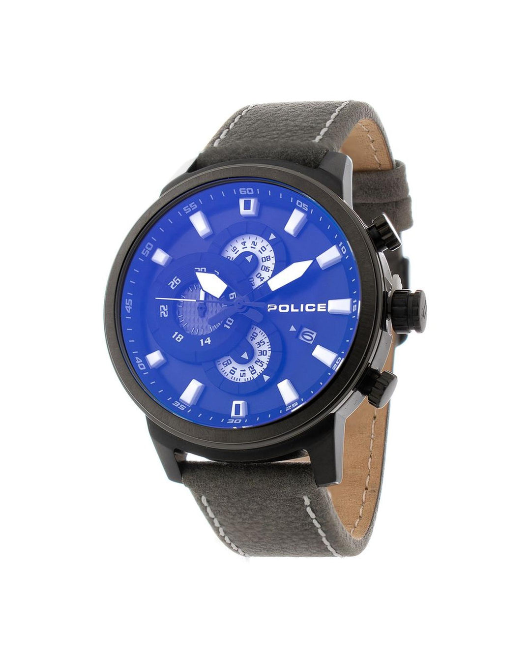 Police Men's Gray Leather Watch - One Size