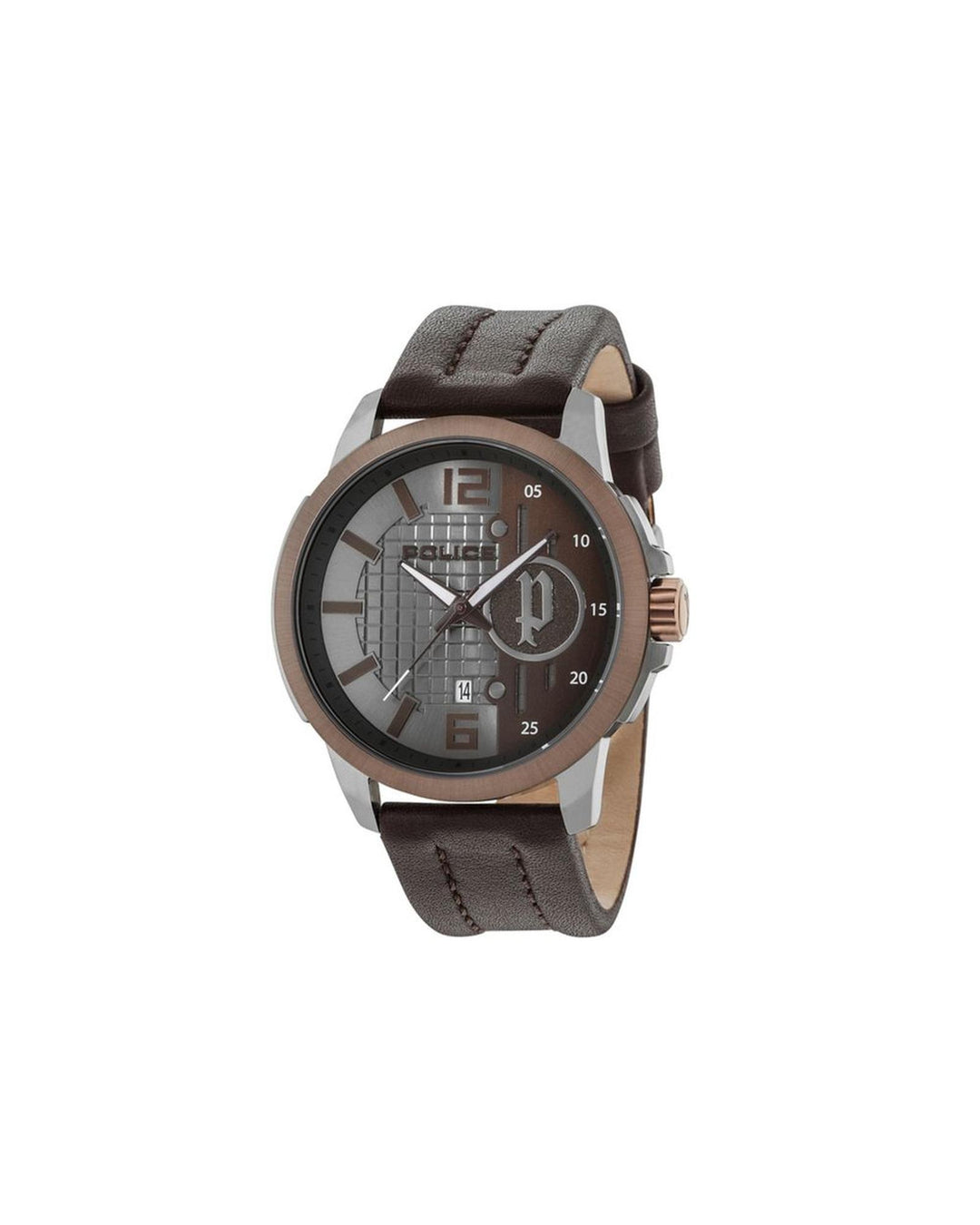 Police Men's Brown Leather Watch - One Size