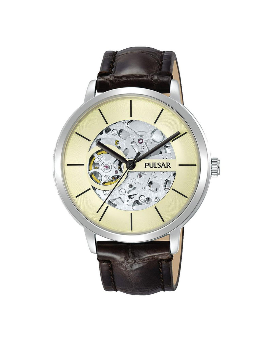 Pulsar Men's Brown Leather Watch - One Size