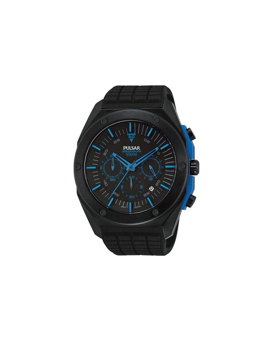 Pulsar Men's Black Rubber Watch - One Size