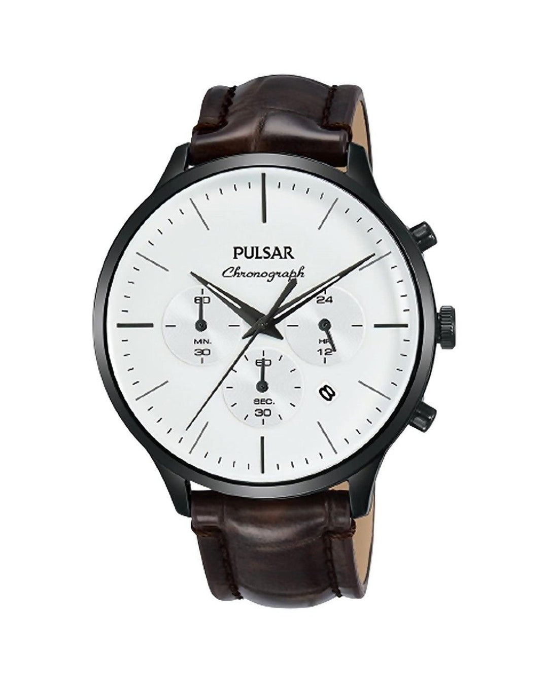 Pulsar Men's Brown Leather Watch - One Size