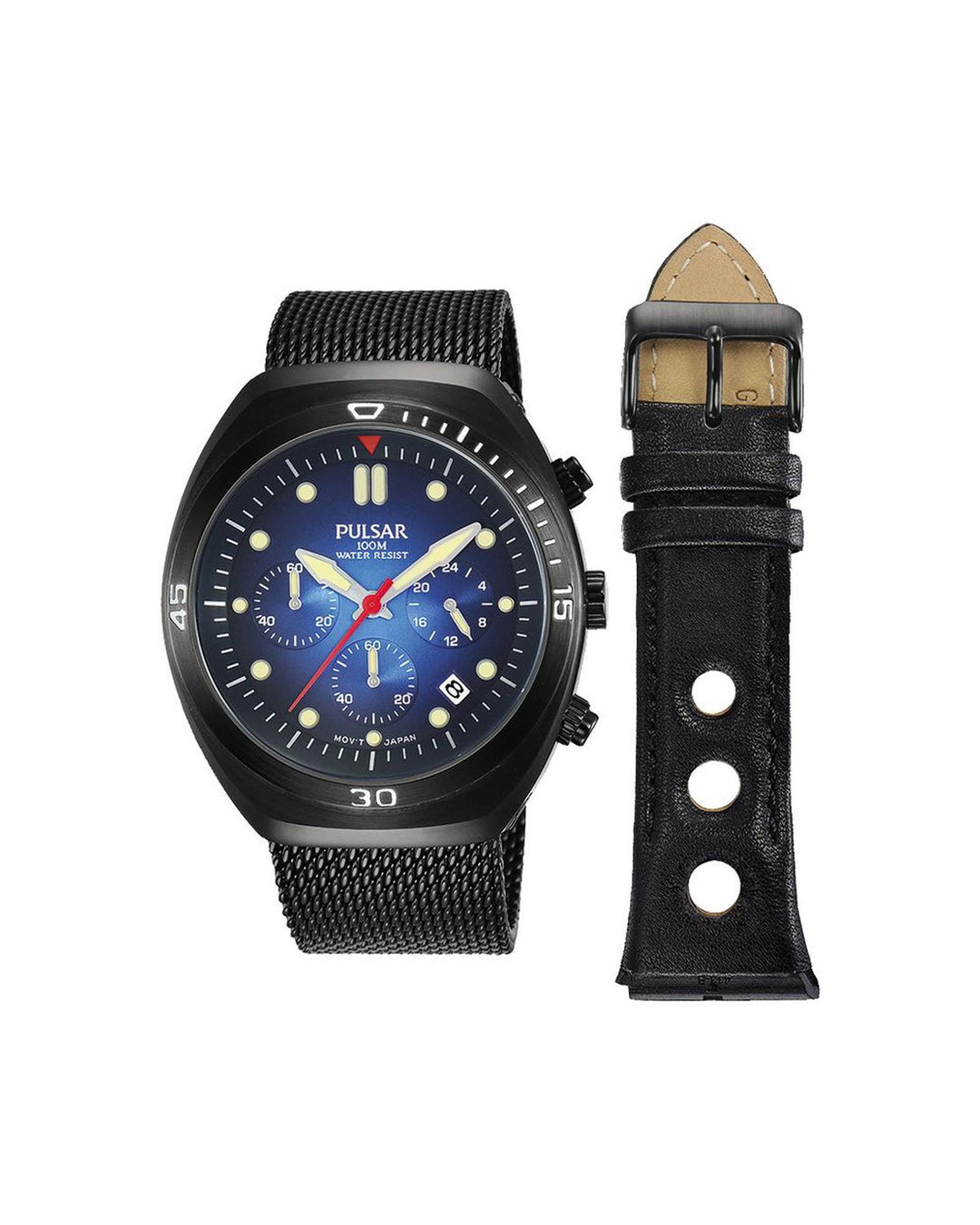 Pulsar Men's Black Steel Watch - One Size