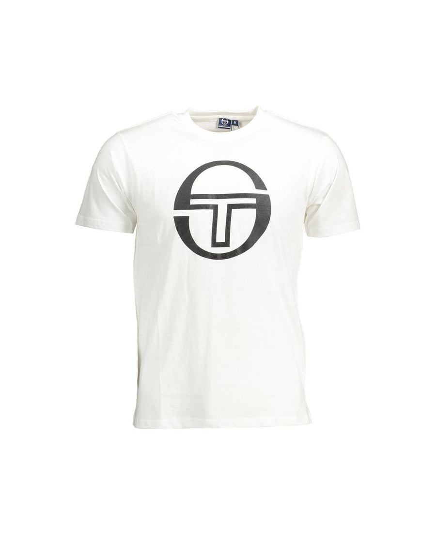 Sergio Tacchini Men's White Cotton T-Shirt - 2XL