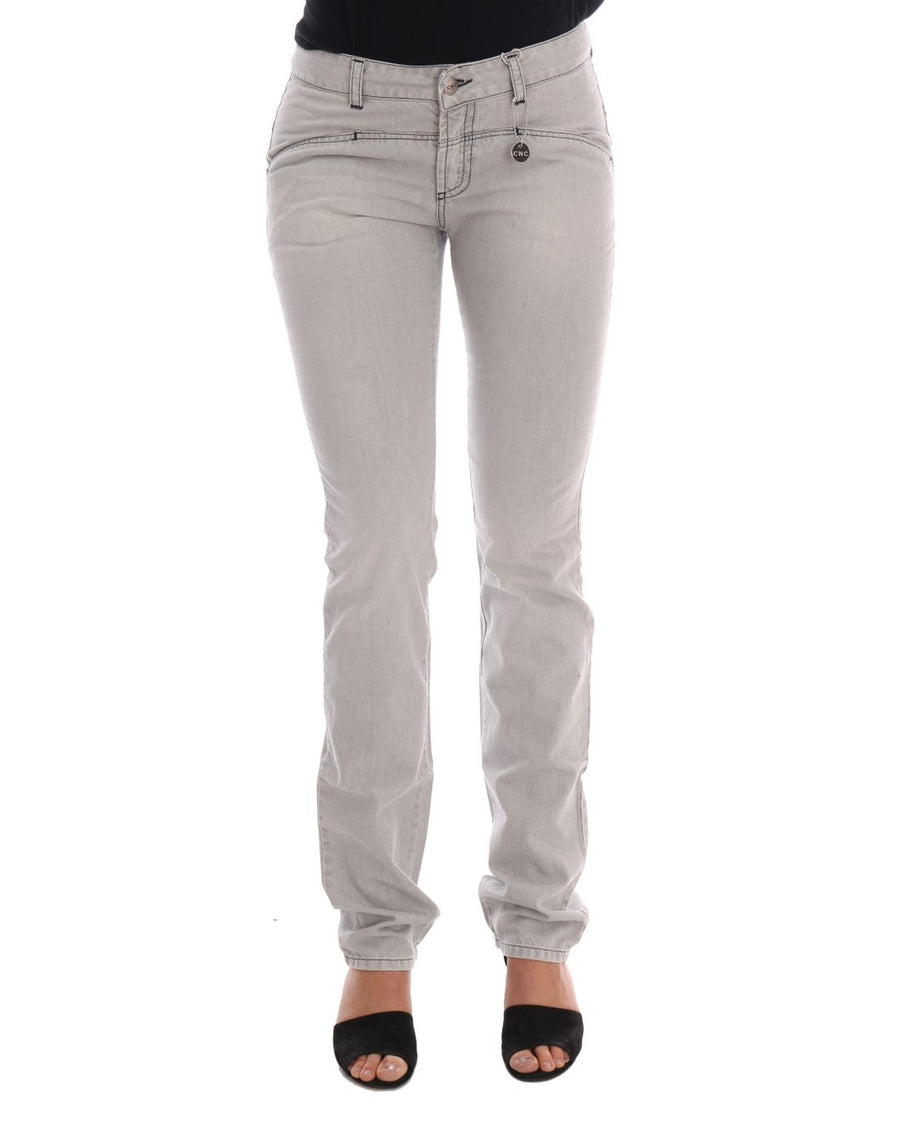 Costume National Women's Gray Wash Cotton Slim Jeans - W26 US