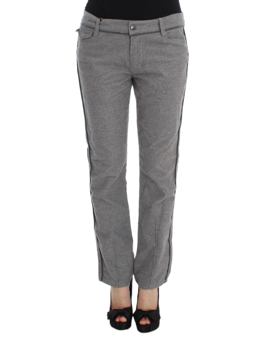 New Authentic Ermanno Scervino Gray Casual Pants 46 IT Women