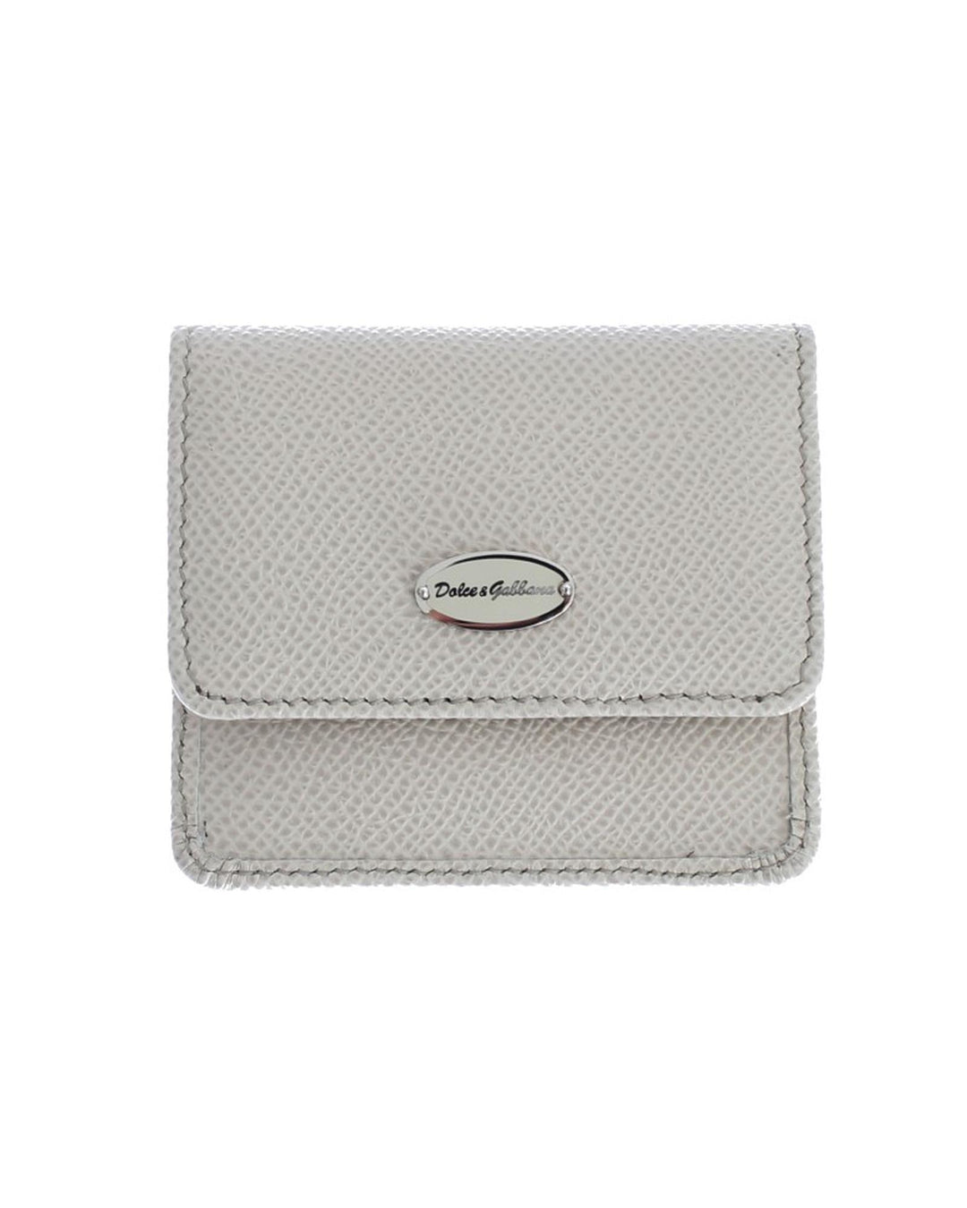 Dolce & Gabbana Men's White Dauphine Leather Case Wallet - One Size
