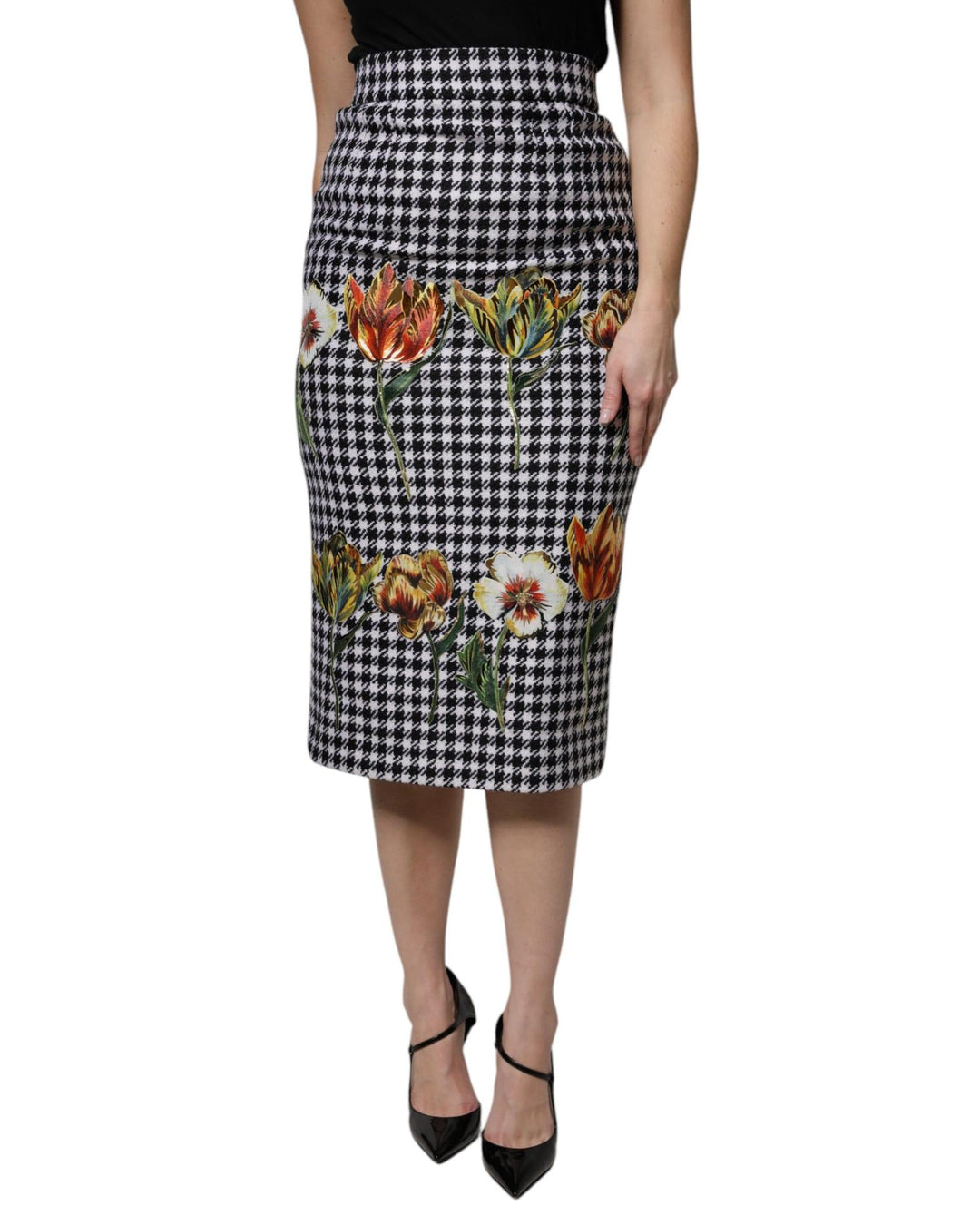 Dolce & Gabbana Women's Multicolor Floral Print High Waist Pencil Cut Skirt - 38 IT