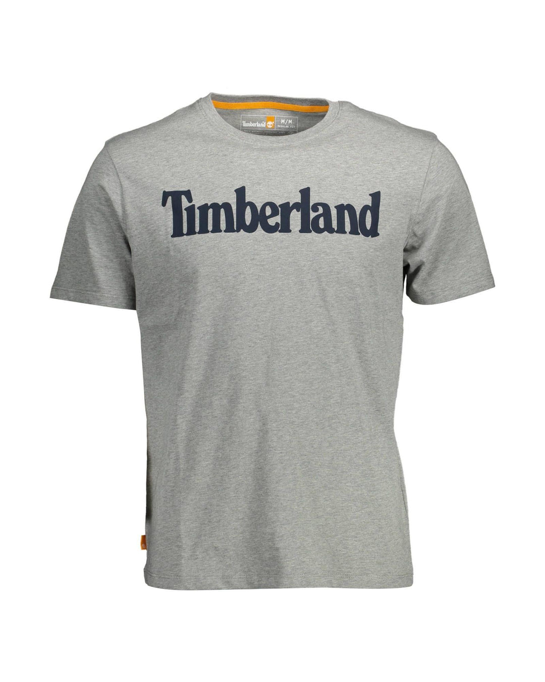 Timberland Men's Eco-Conscious Gray Cotton Tee with Logo Print - 2XL